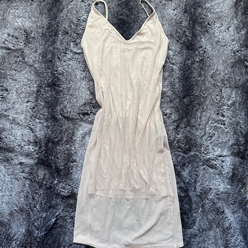 ✨BUNDLE&SAVE✨Forever 21 Nude stretchy midi bodycon dress size xs